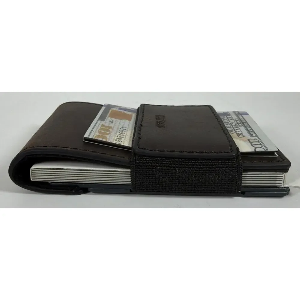 PROOF Men’s Solid Wallet Billfold Brown/Gray Logo w/ Custom Name on It - New